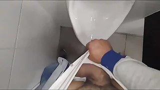 Cumming in the bathroom at the mall
